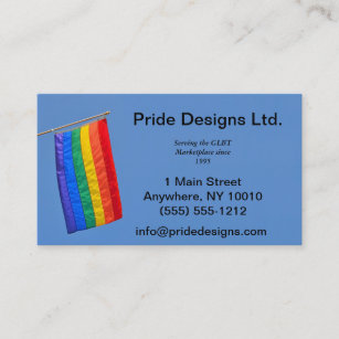 Gay Pride Flag Business Card