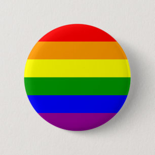 Gay Pride Flag Button