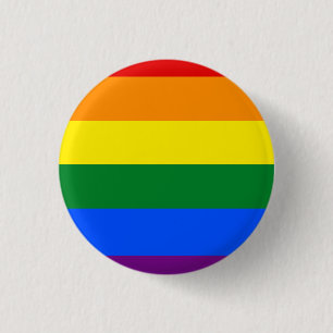 Gay Pride Flag Button