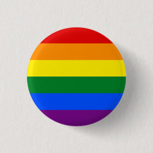 Gay Pride Flag Button