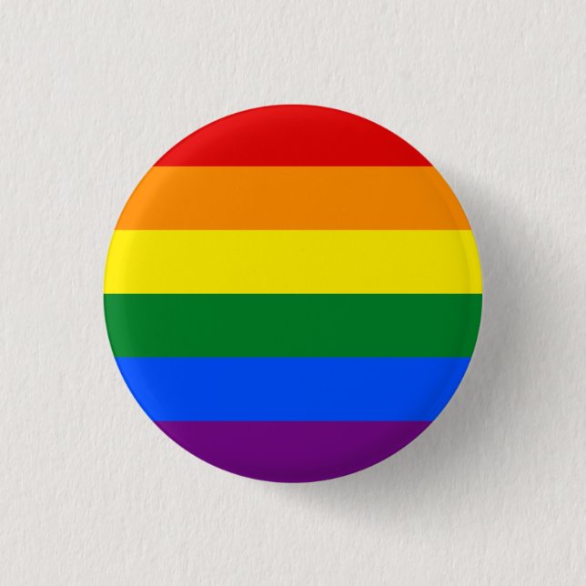 Gay Pride Flag Button (Front)