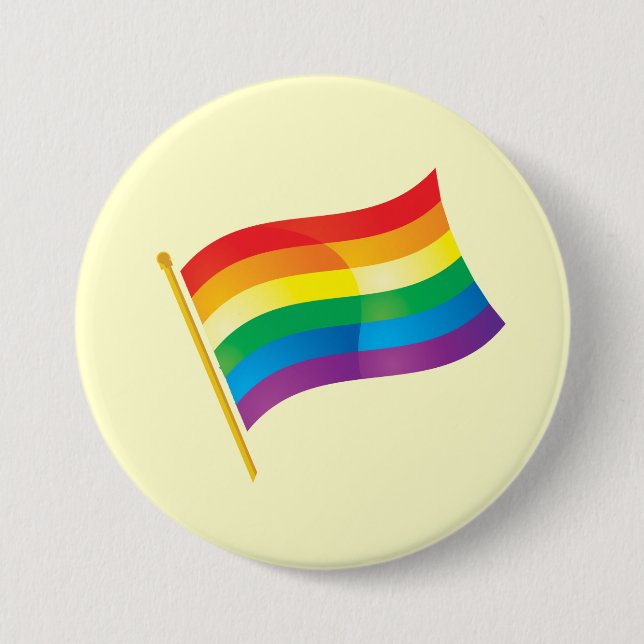 Gay Pride Flag Button (Front)