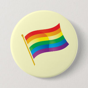 Gay Pride Flag Button