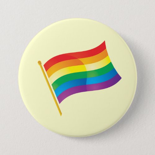Gay Pride Flag Button