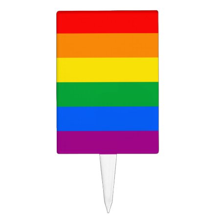 Gay Pride Flag Cake Topper