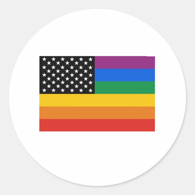 Gay Pride Flag Classic Round Sticker (Front)