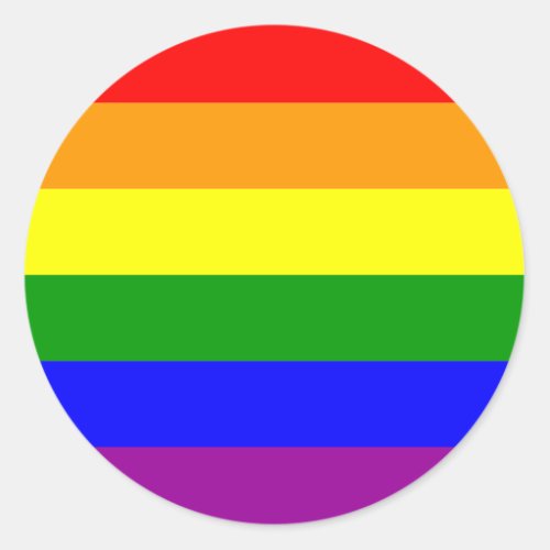Gay Pride Flag Classic Round Sticker
