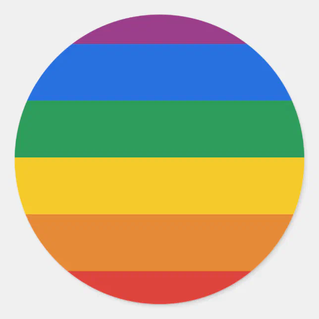 Gay Pride Flag Classic Round Sticker | Zazzle