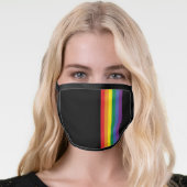Gay Pride Flag colorful rainbow LGBT themed Face Mask (Worn Her)