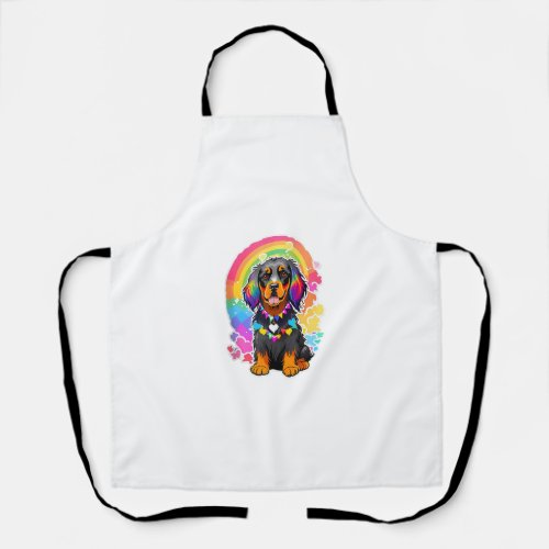 Gay Pride Flag Gordon Setter Dog Lover Rainbow Pri Apron