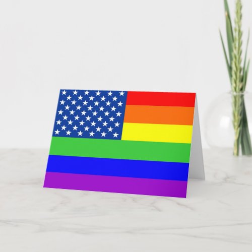 Gay Pride Flag Greeting Card