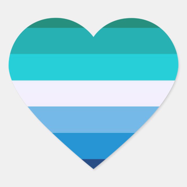 Gay Pride Flag Heart Sticker (Front)