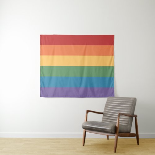 Gay Pride Flag Heathered 50 x 60 Tapestry