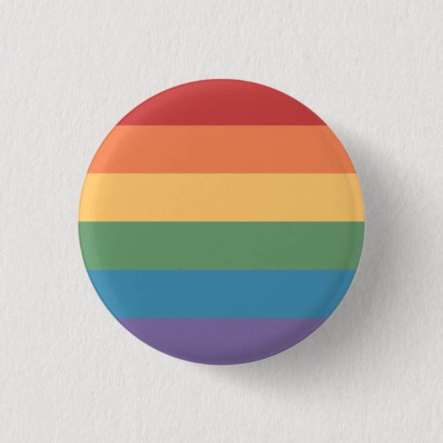 Gay Pride Flag Heathered Button (Front)