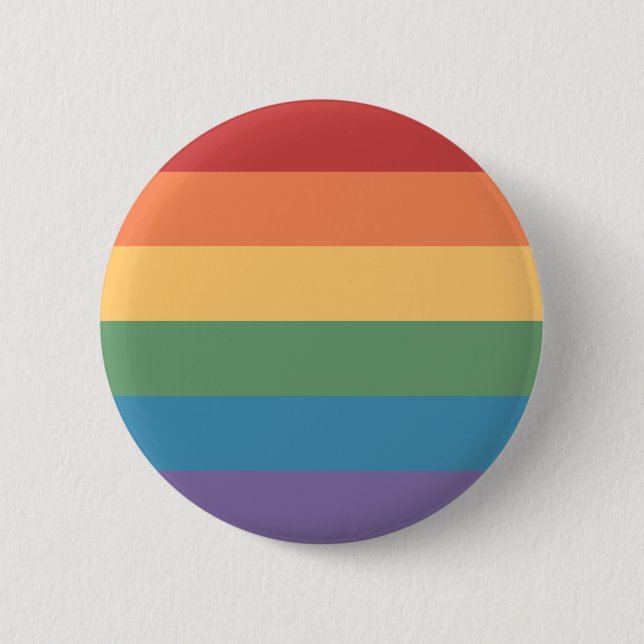 Gay Pride Flag Heathered Button (Front)