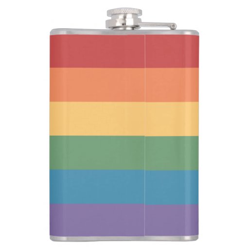 Gay Pride Flag Heathered Flask Zazzle