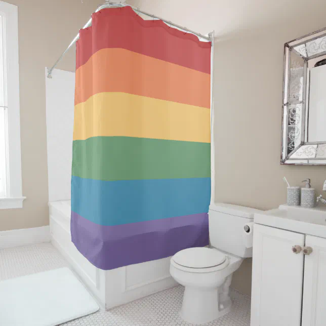 Gay Pride Flag Heathered Shower Curtain Zazzle