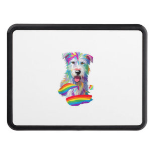 Gay Pride Flag Irish Wolfhound Dog Lover Rainbow P Hitch Cover