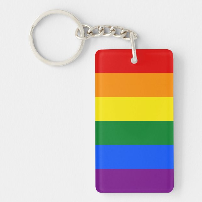 Gay Pride Flag Keychain (Front)