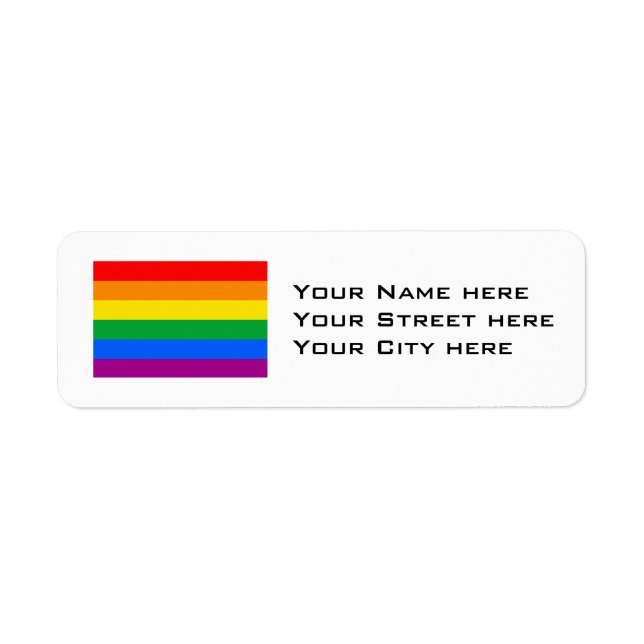 Gay Pride Flag Label (Front)