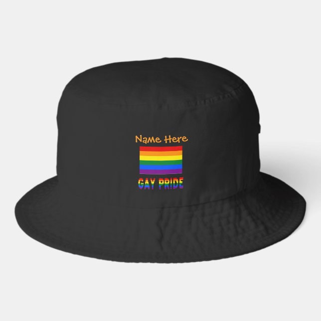 Gay Pride Flag LGBTQ Rainbow Gift Bucket Hat (Front)