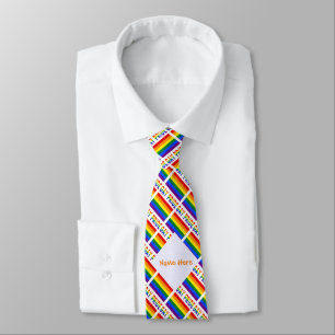 Gay Pride Flag LGBTQ Tiled Neck Tie