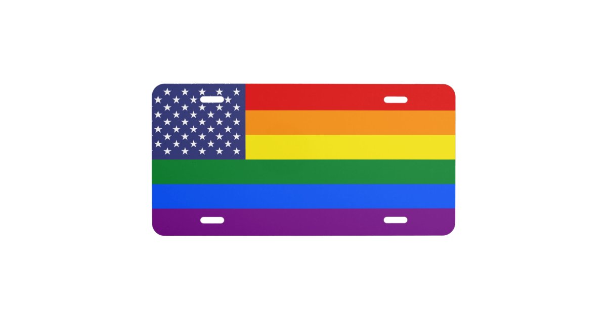 "GAY PRIDE FLAG" LICENSE PLATE Zazzle