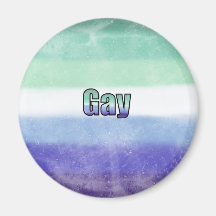 Gay pride flag magnet