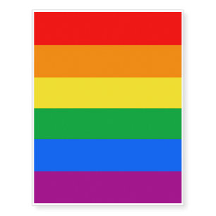 Gay Pride Flag Official Temporary Tattoos