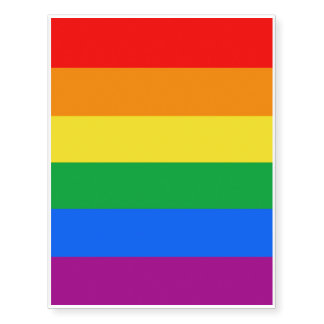 Gay Pride Flag Official Temporary Tattoos
