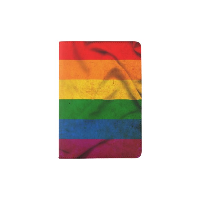 Gay Pride Flag Passport Holder (Front)