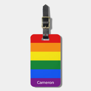 Gay Pride Flag Personalized Luggage Tag