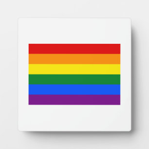 Gay Pride Flag Plaque