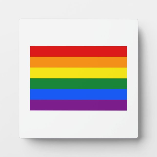 Gay Pride Flag Plaque (Front)