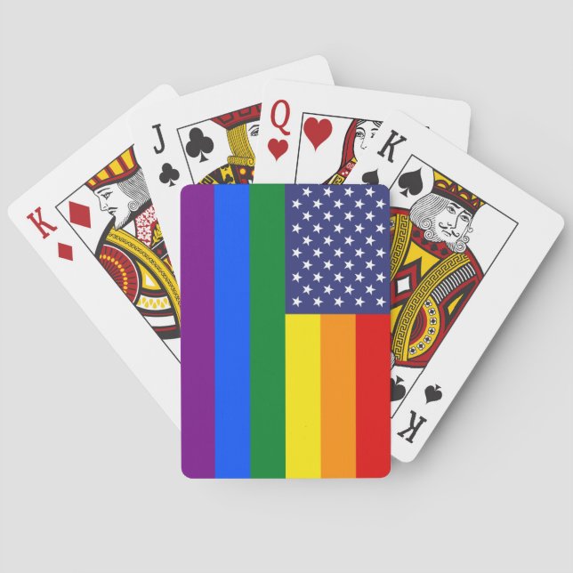 "GAY PRIDE FLAG" POKER CARDS (Back)