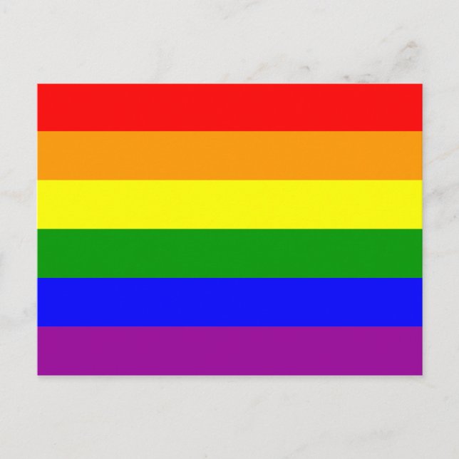 Gay Pride Flag Postcard (Front)