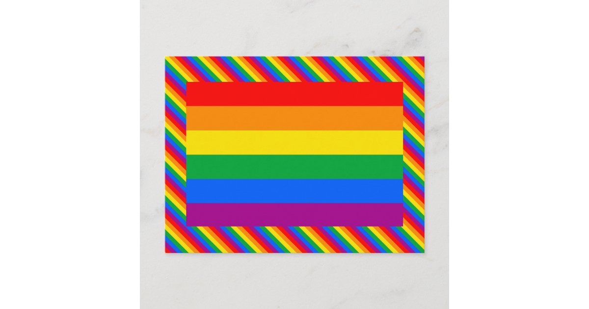 Gay Pride Flag Postcard | Zazzle