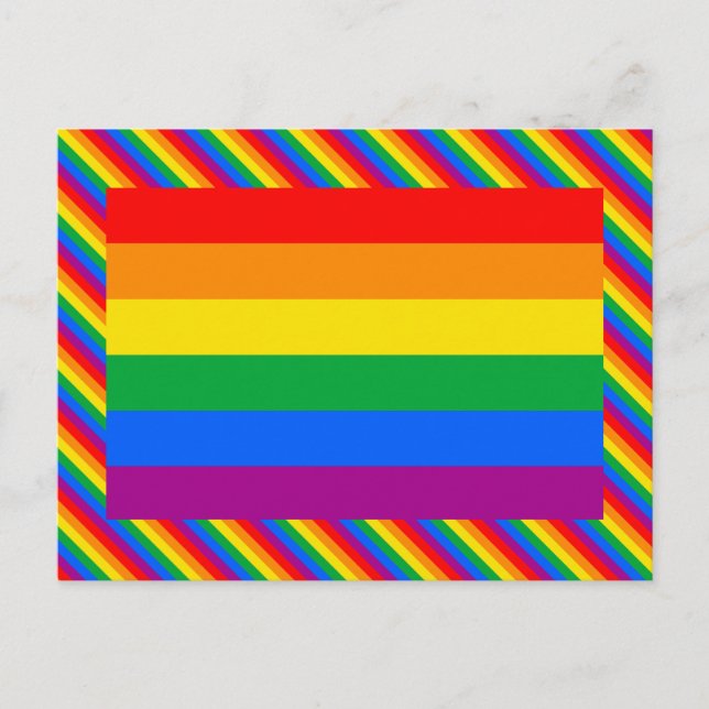 Gay Pride Flag Postcard (Front)