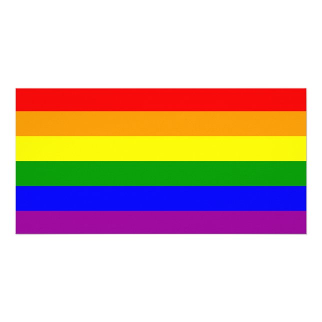 Gay Pride Flag / Rainbow Flag Card (Front)