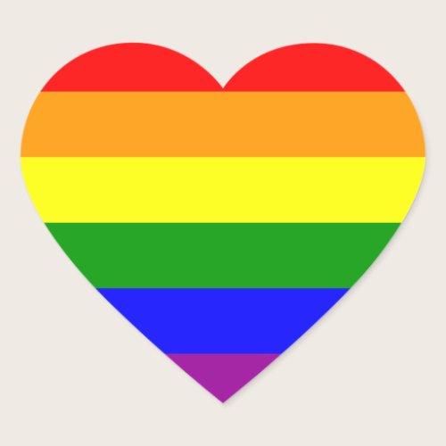 Gay Pride Flag / Rainbow Flag Heart Sticker Gay Pride Flag / Rainbow Flag Heart Sticker