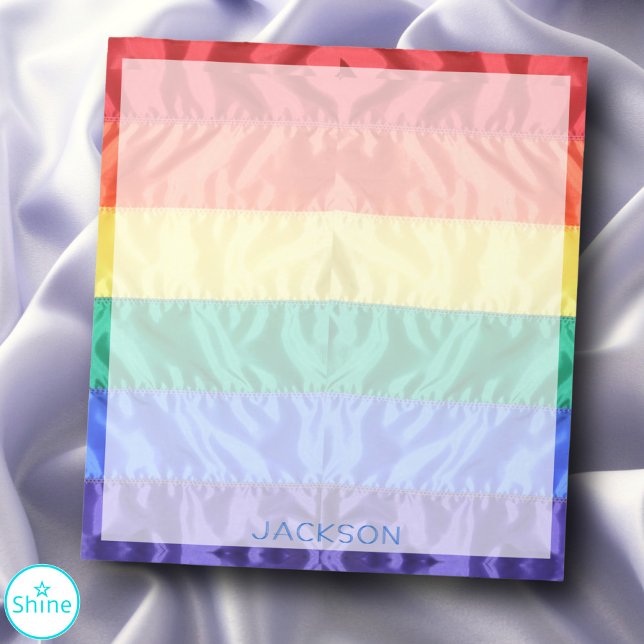 Gay Pride Flag Rainbow Stripe Name Text LGBT LGBTQ Notepad (Creator Uploaded)