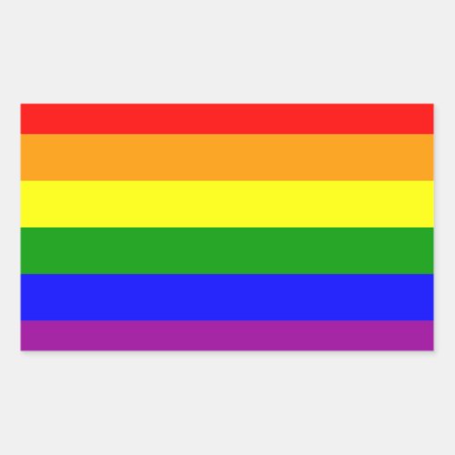 Gay Pride Flag Rectangular Sticker