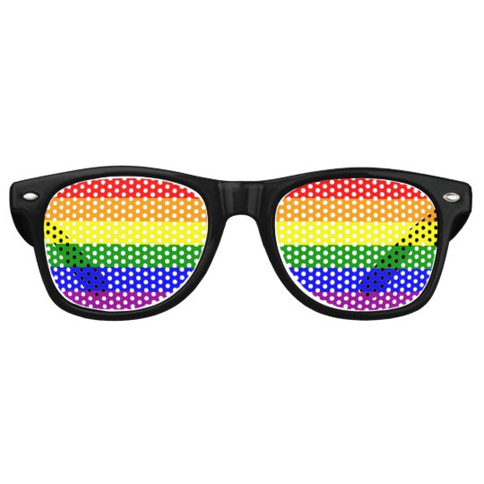 Gay Pride Flag Retro Sunglasses