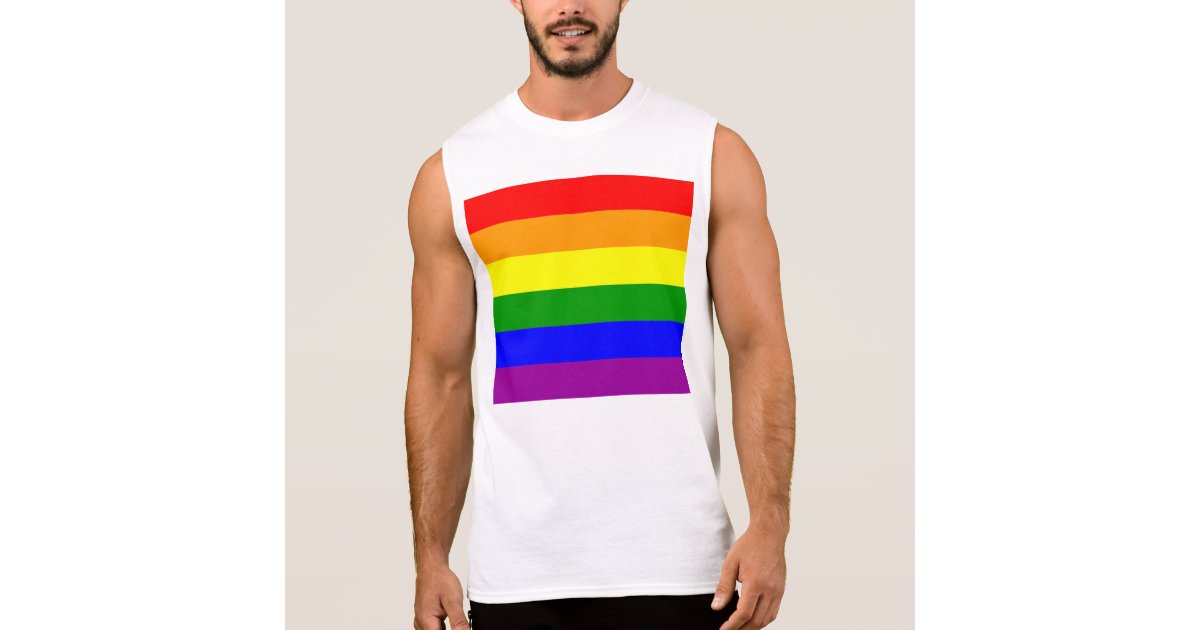 Gay Pride Flag Sleeveless Shirt | Zazzle