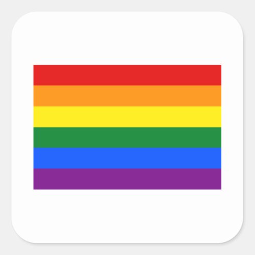 Gay Pride Flag Square Sticker