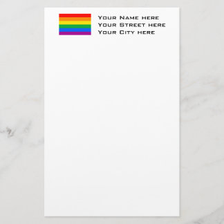 Gay Pride Flag Stationery