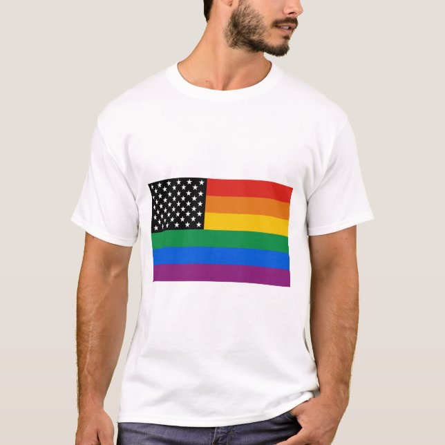Gay Pride Flag T-Shirt (Front)