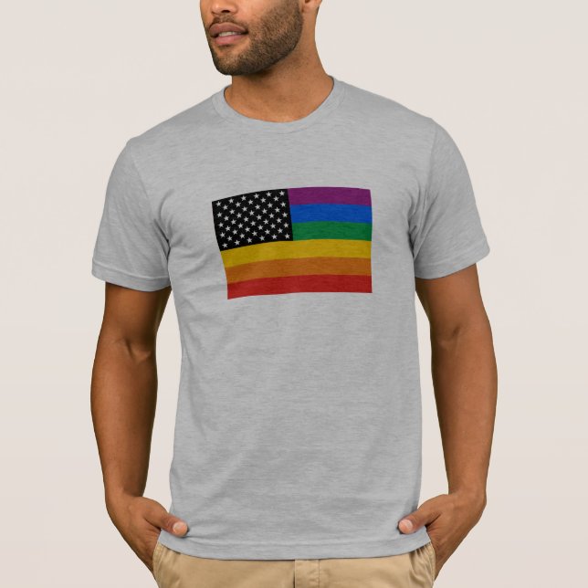 Gay Pride Flag T-Shirt (Front)