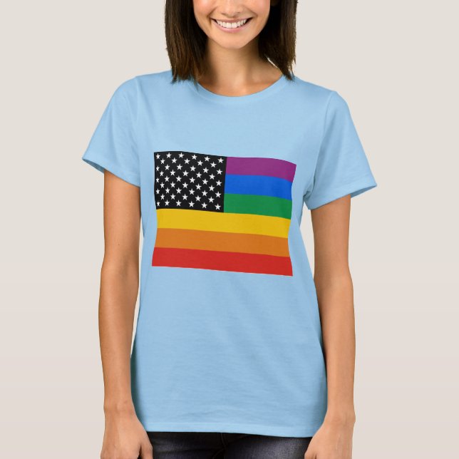 Gay Pride Flag T-Shirt (Front)