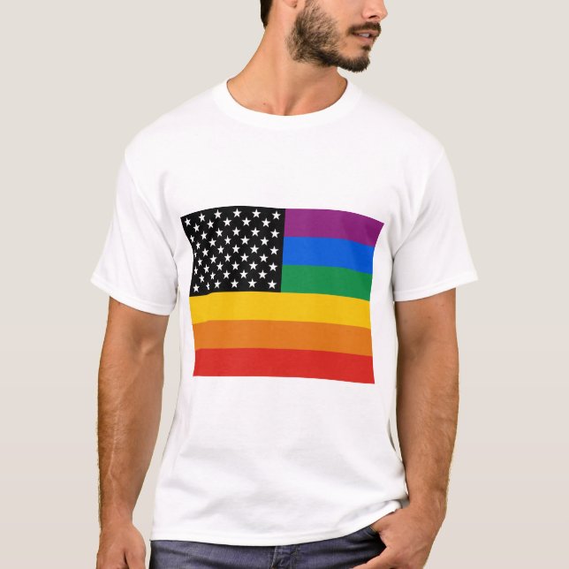 Gay Pride Flag T-Shirt (Front)